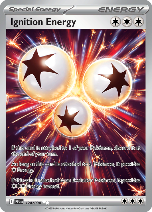 Ignition Energy 124/094 from Phantasmal Flames (PFL) - Ultra Rare English Pokémon TCG single card