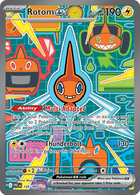 Rotom ex 126/094 from Phantasmal Flames (PFL) - Special Illustration Rare English Pokémon TCG single card