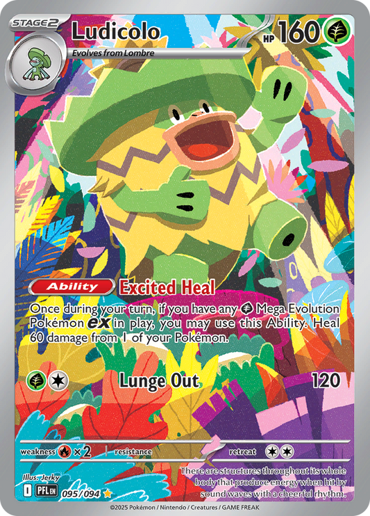 Ludicolo 095/094 from Phantasmal Flames (PFL) - Illustration Rare English Pokémon TCG single card