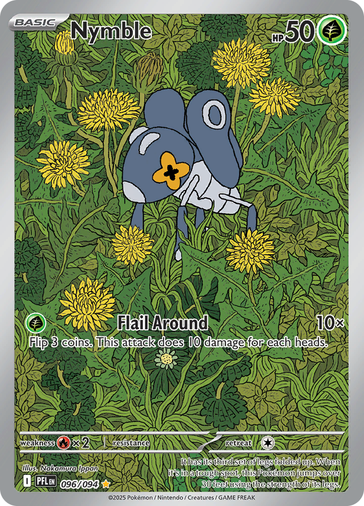 Nymble 096/094 from Phantasmal Flames (PFL) - Illustration Rare English Pokémon TCG single card