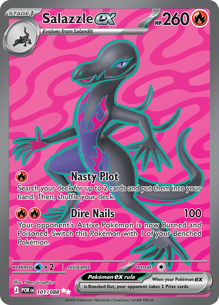 Salazzle ex 101/088 from Perfect Order (POR) - Ultra Rare English Pokémon TCG single card