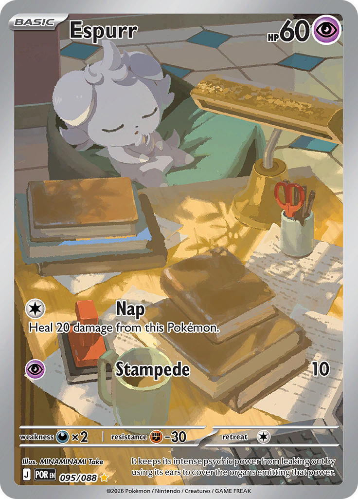 Espurr 095/088 from Perfect Order (POR) - Illustration Rare English Pokémon TCG single card