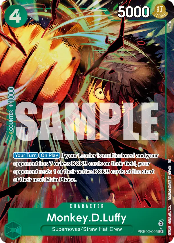 Monkey.D.Luffy (PRB02-005) PRB02 Alternate Art (AA)