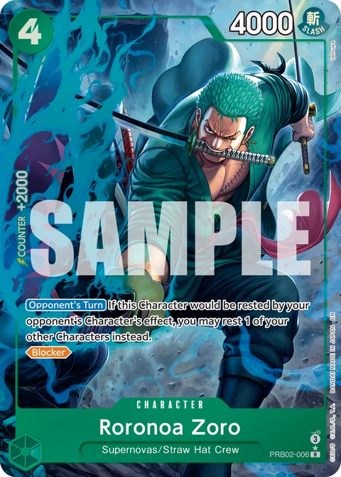 Roronoa Zoro (PRB02-006) PRB02 Alternate Art (AA)