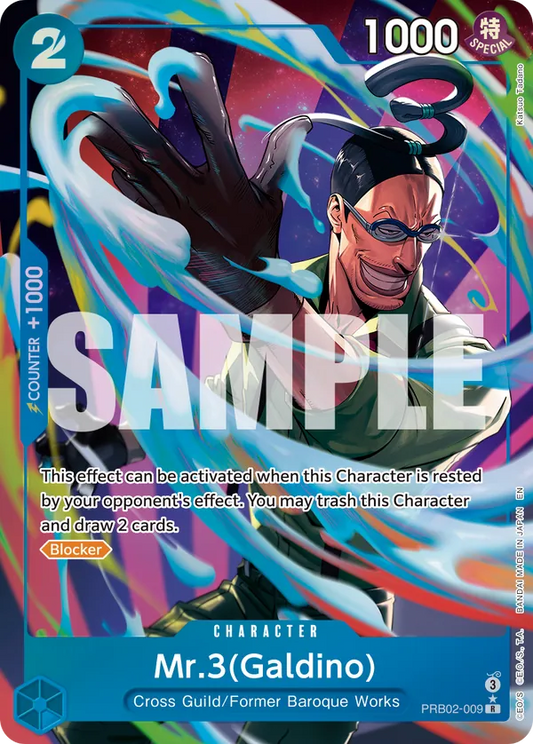Mr.3(Galdino) (PRB02-009) PRB02 Alternate Art (AA)