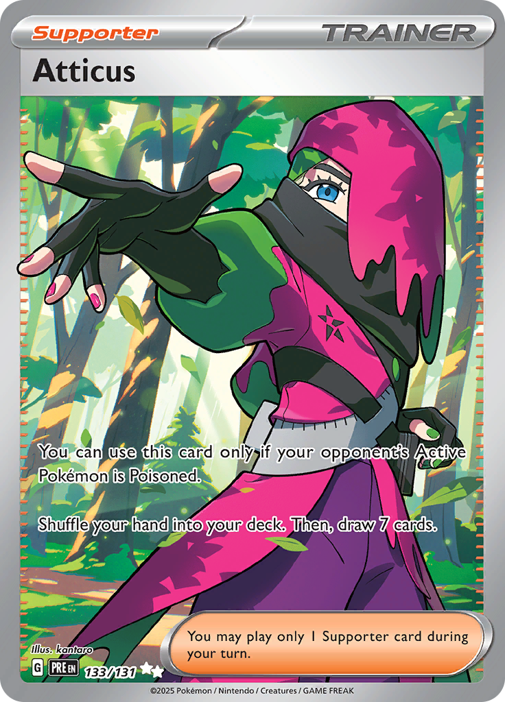 Atticus 133/131 from Prismatic Evolutions (PRE) - Ultra Rare English Pokémon TCG single card