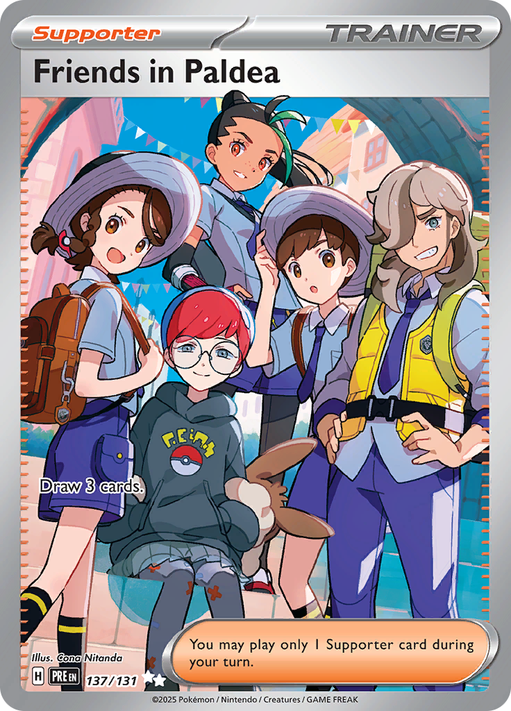 Friends in Paldea 137/131 from Prismatic Evolutions (PRE) - Ultra Rare English Pokémon TCG single card