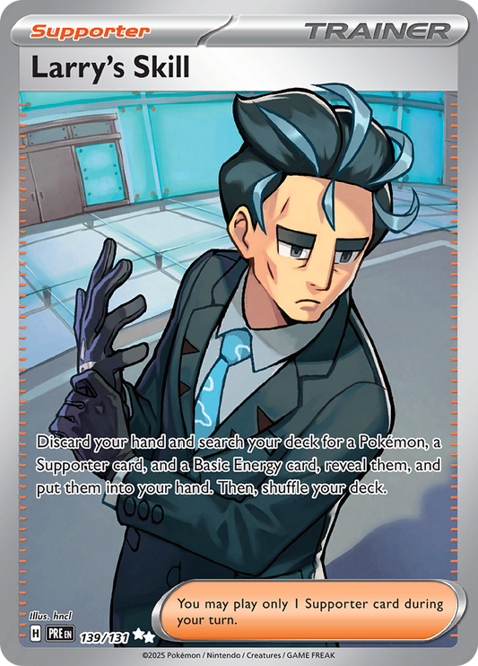 Larry's Skill 139/131 from Prismatic Evolutions (PRE) - Ultra Rare English Pokémon TCG single card