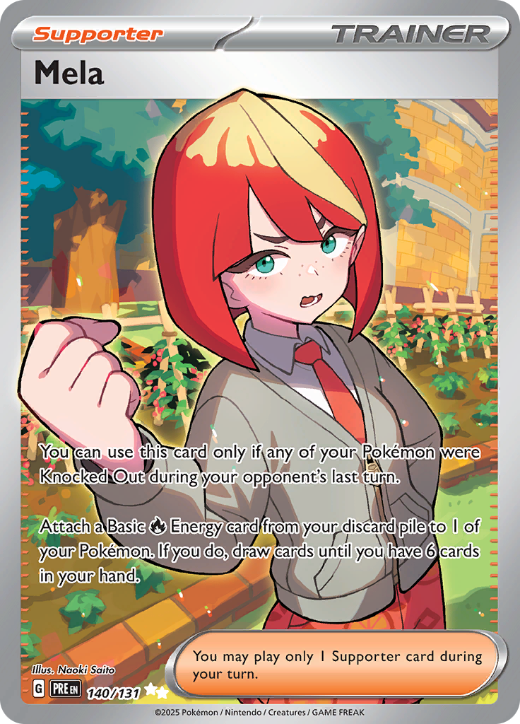 Mela 140/131 from Prismatic Evolutions (PRE) - Ultra Rare English Pokémon TCG single card