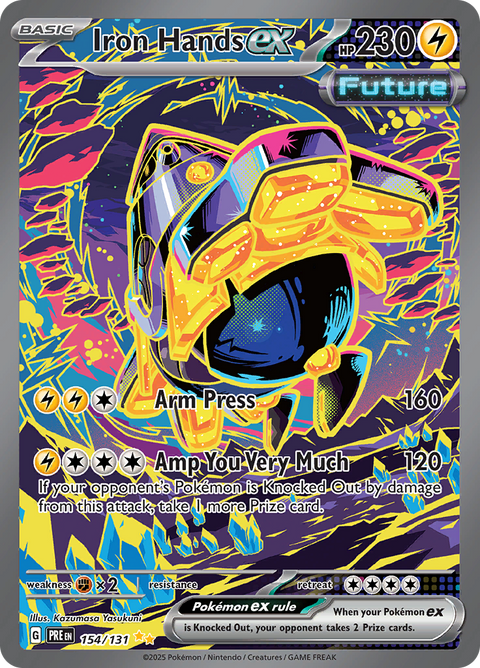 Iron Hands ex 154/131 from Prismatic Evolutions (PRE) - Special Illustration Rare English Pokémon TCG single card