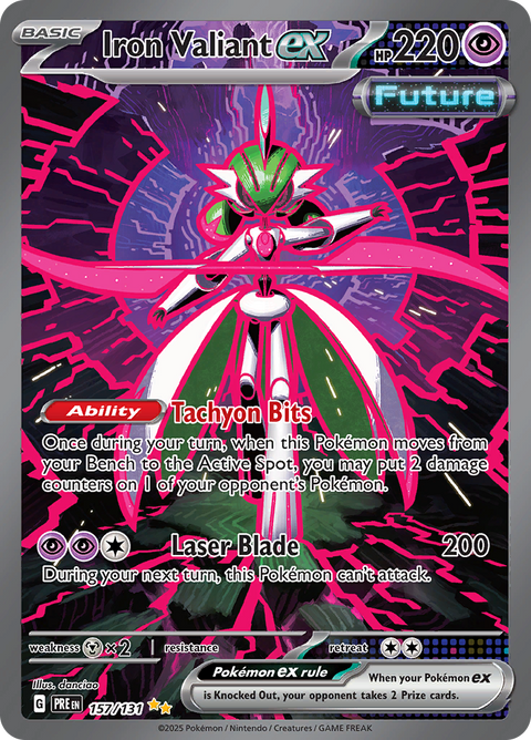 Iron Valiant ex 157/131 from Prismatic Evolutions (PRE) - Special Illustration Rare English Pokémon TCG single card