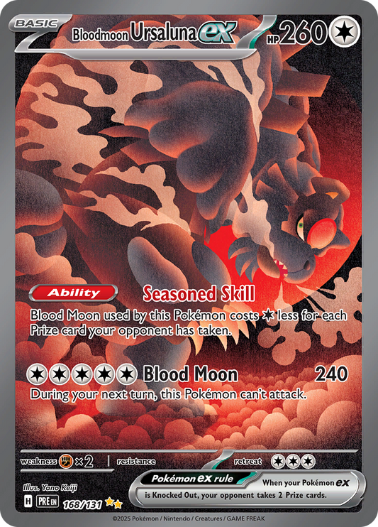 Bloodmoon Ursaluna ex 168/131 from Prismatic Evolutions (PRE) - Special Illustration Rare English Pokémon TCG single card