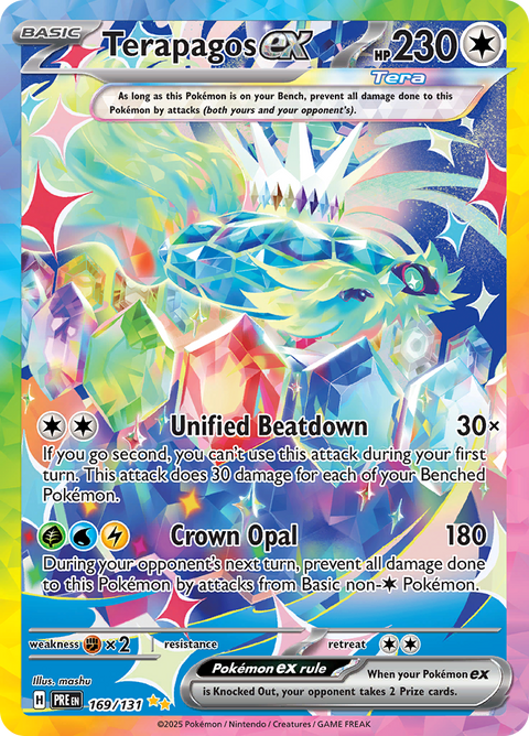 Terapagos ex 169/131 from Prismatic Evolutions (PRE) - Special Illustration Rare English Pokémon TCG single card