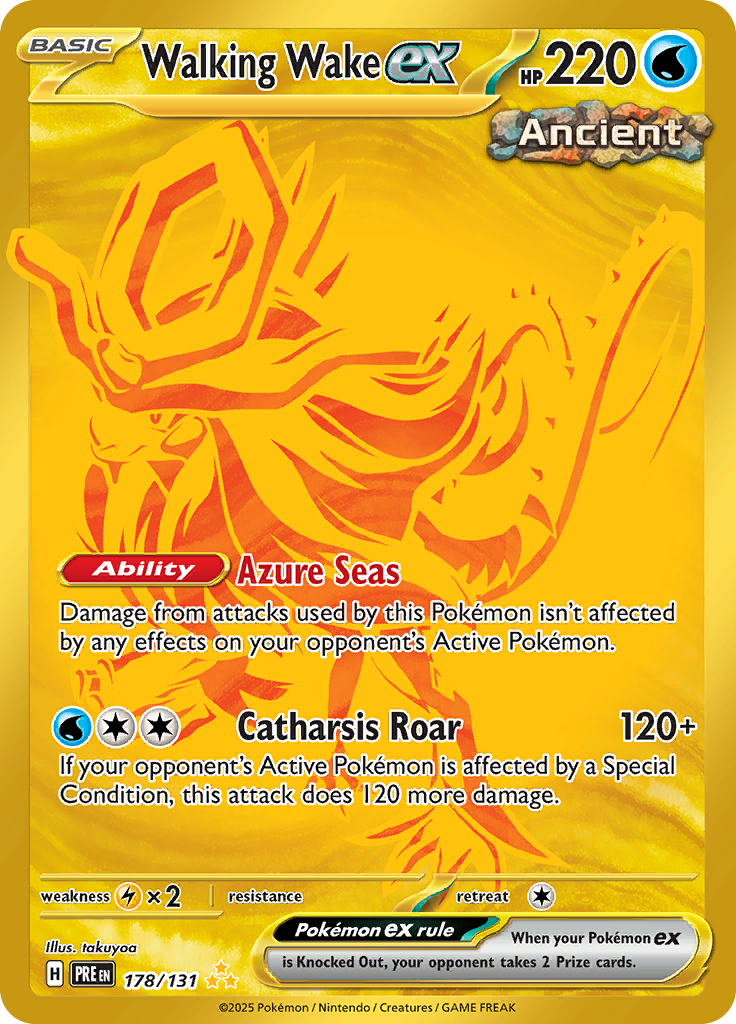 Walking Wake ex 178/131 from Prismatic Evolutions (PRE) - Hyper Rare English Pokémon TCG single card