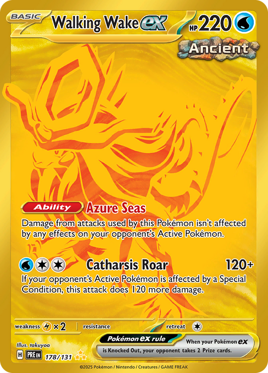 Walking Wake ex 178/131 from Prismatic Evolutions (PRE) - Hyper Rare English Pokémon TCG single card
