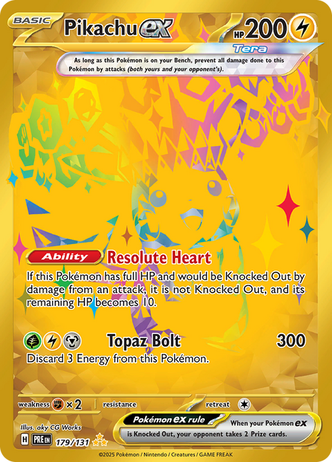 Pikachu ex 179/131 from Prismatic Evolutions (PRE) - Hyper Rare English Pokémon TCG single card