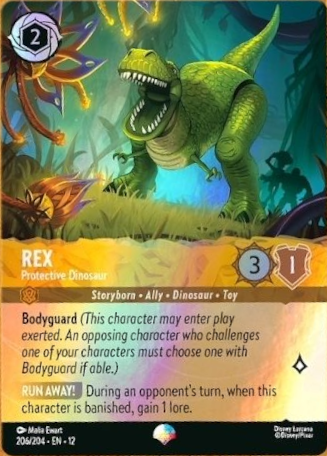 Rex - Protective Dinosaur (012-206) - Set 12: Wilds Unknown - Disney Lorcana Epic