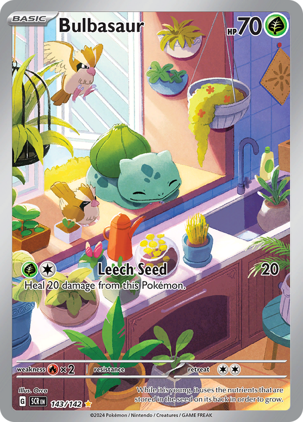 Bulbasaur 143/142 from Stellar Crown (SCR) - Illustration Rare English Pokémon TCG single card