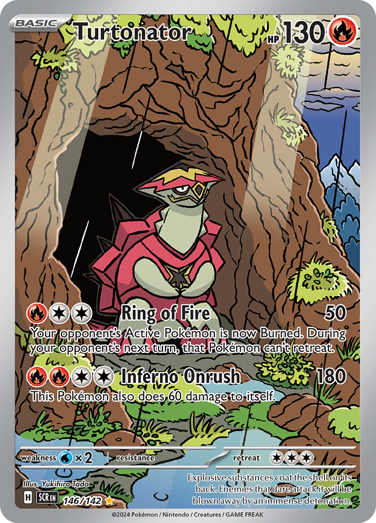 Turtonator 146/142 from Stellar Crown (SCR) - Illustration Rare English Pokémon TCG single card