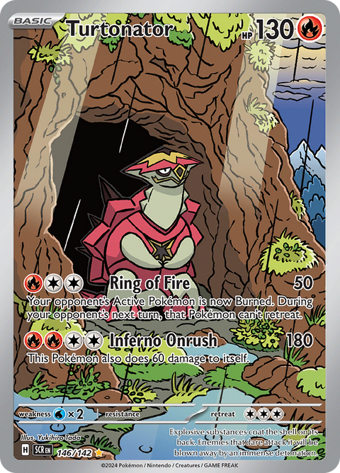Turtonator 146/142 from Stellar Crown (SCR) - Illustration Rare English Pokémon TCG single card