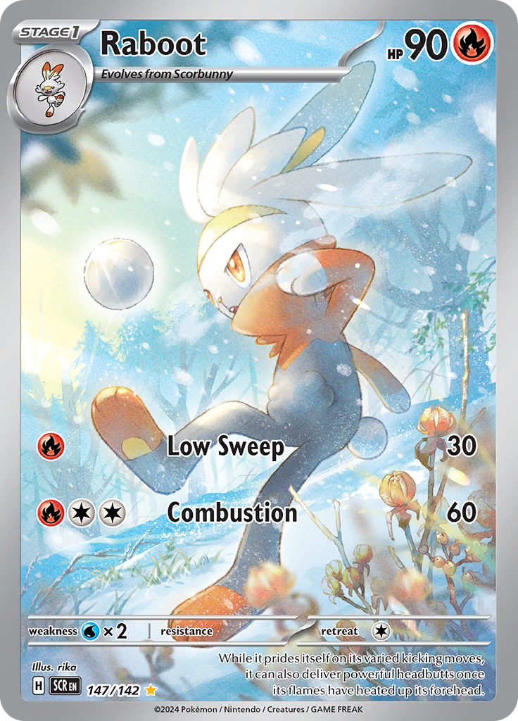 Raboot 147/142 from Stellar Crown (SCR) - Illustration Rare English Pokémon TCG single card