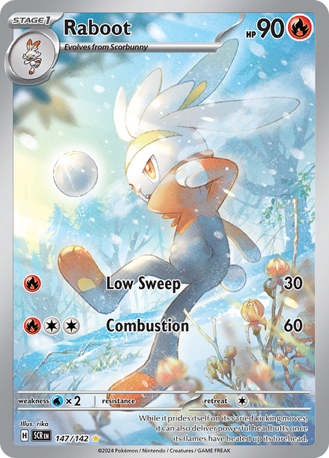 Raboot 147/142 from Stellar Crown (SCR) - Illustration Rare English Pokémon TCG single card