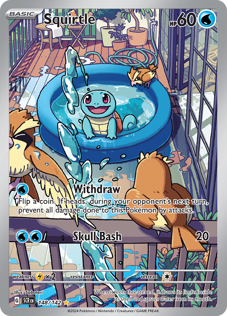 Squirtle 148/142 from Stellar Crown (SCR) - Illustration Rare English Pokémon TCG single card