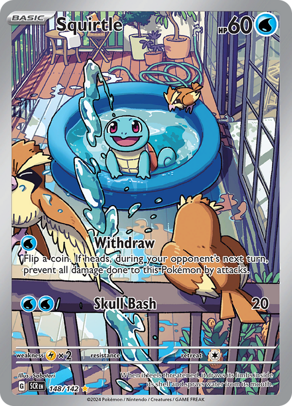 Squirtle 148/142 from Stellar Crown (SCR) - Illustration Rare English Pokémon TCG single card