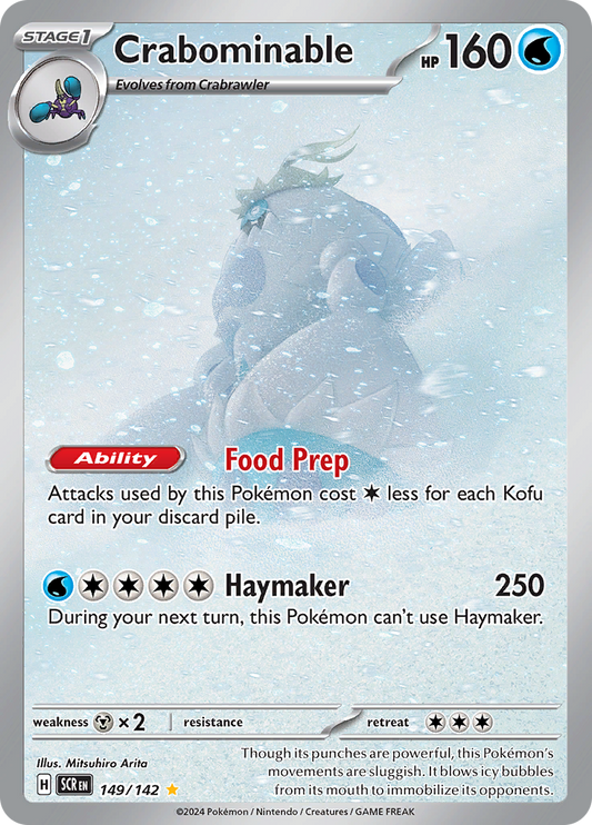 Crabominable 149/142 from Stellar Crown (SCR) - Illustration Rare English Pokémon TCG single card