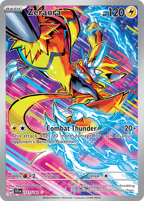 Zeraora 151/142 from Stellar Crown (SCR) - Illustration Rare English Pokémon TCG single card