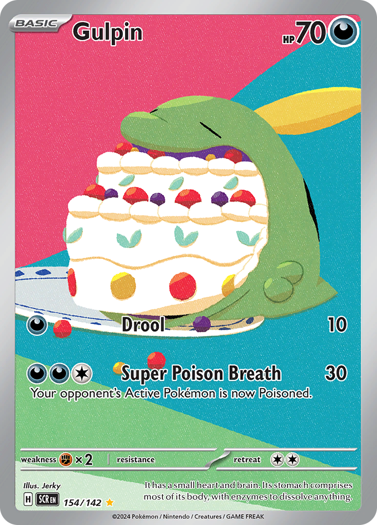 Gulpin 154/142 from Stellar Crown (SCR) - Illustration Rare English Pokémon TCG single card