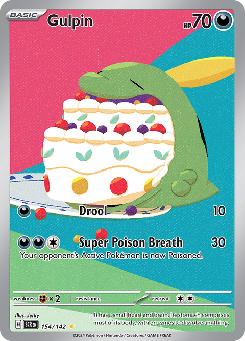 Gulpin 154/142 from Stellar Crown (SCR) - Illustration Rare English Pokémon TCG single card