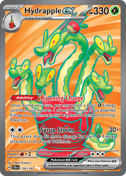 Hydrapple ex 156/142 from Stellar Crown (SCR) - Ultra Rare English Pokémon TCG single card