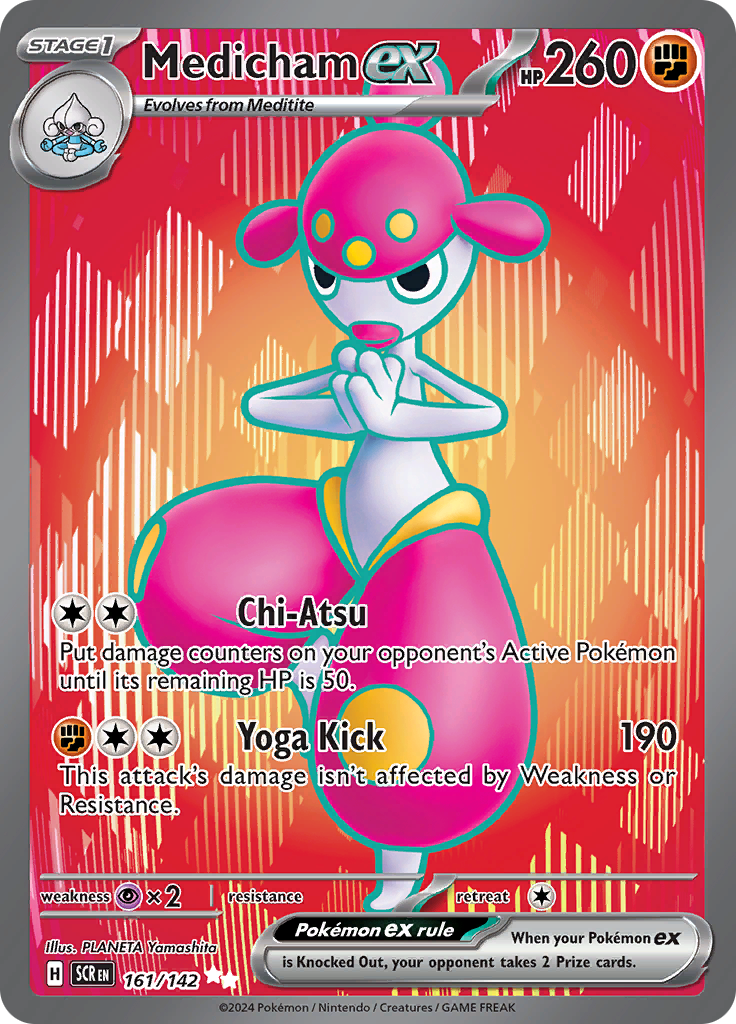 Medicham ex 161/142 from Stellar Crown (SCR) - Ultra Rare English Pokémon TCG single card