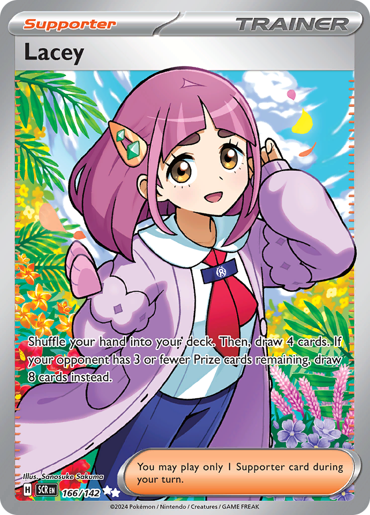 Lacey 166/142 from Stellar Crown (SCR) - Ultra Rare English Pokémon TCG single card