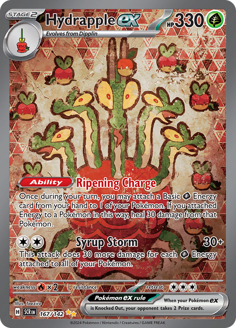 Hydrapple ex 167/142 from Stellar Crown (SCR) - Special Illustration Rare English Pokémon TCG single card