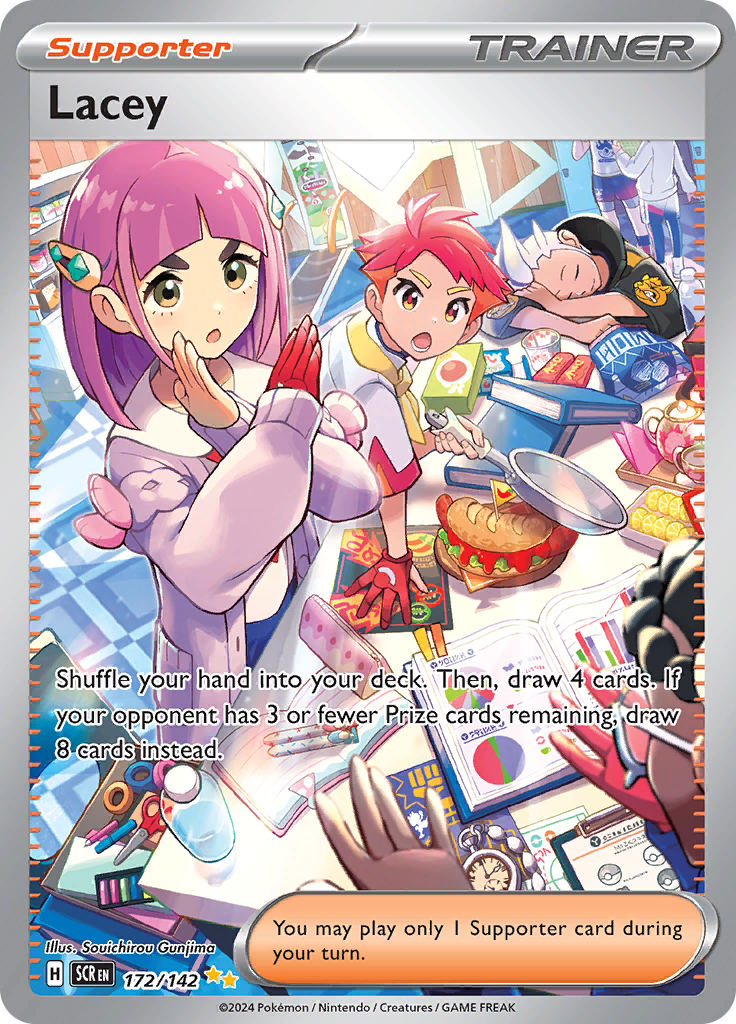 Lacey 172/142 from Stellar Crown (SCR) - Special Illustration Rare English Pokémon TCG single card