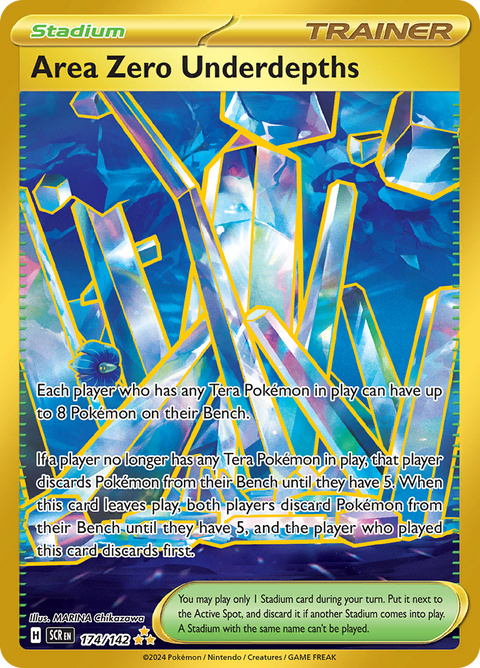 Area Zero Underdepths 174/142 from Stellar Crown (SCR) - Hyper Rare English Pokémon TCG single card