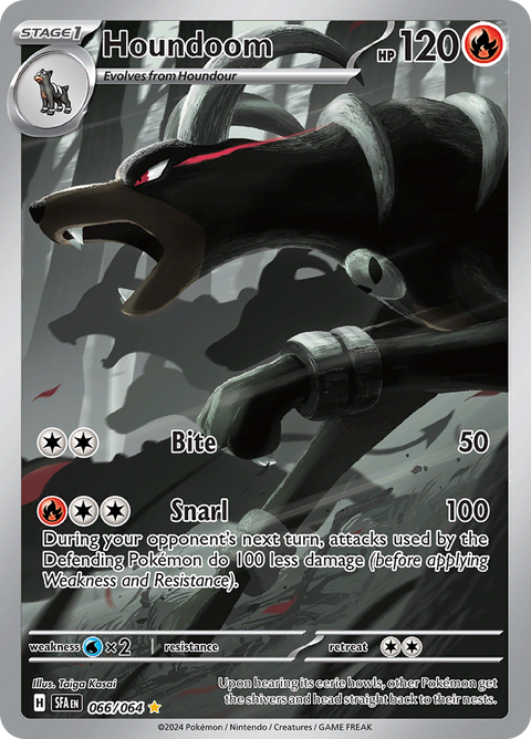 Houndoom 066/064 from Shrouded Fable (SFA) - Illustration Rare English Pokémon TCG single card
