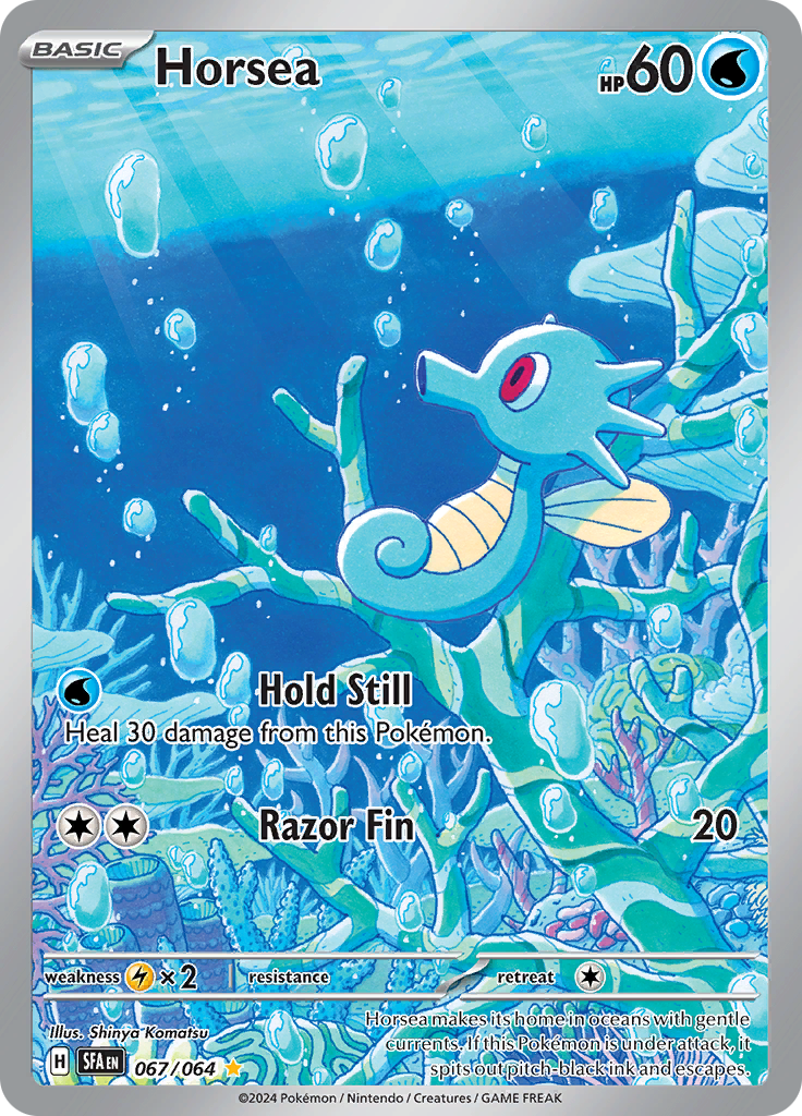 Horsea 067/064 from Shrouded Fable (SFA) - Illustration Rare English Pokémon TCG single card