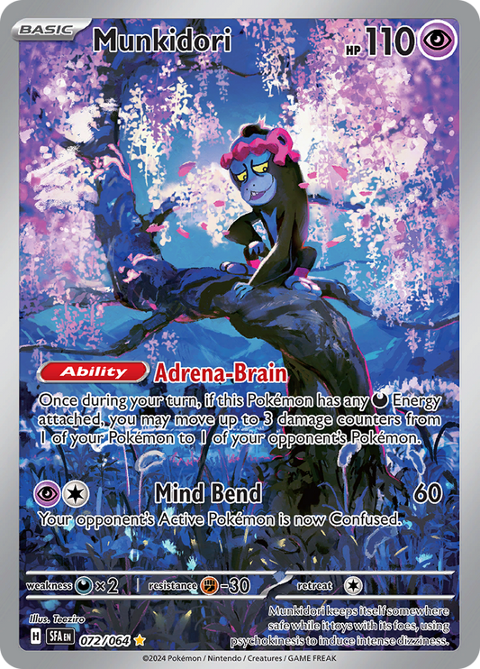 Munkidori 072/064 from Shrouded Fable (SFA) - Illustration Rare English Pokémon TCG single card