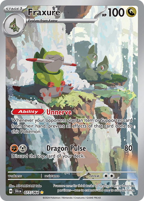 Fraxure 077/064 from Shrouded Fable (SFA) - Illustration Rare English Pokémon TCG single card