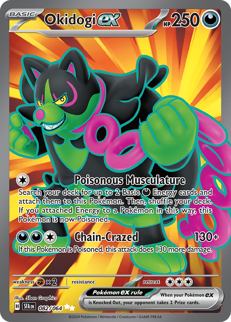 Okidogi ex 082/064 from Shrouded Fable (SFA) - Ultra Rare English Pokémon TCG single card