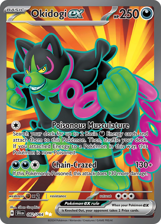 Okidogi ex 082/064 from Shrouded Fable (SFA) - Ultra Rare English Pokémon TCG single card
