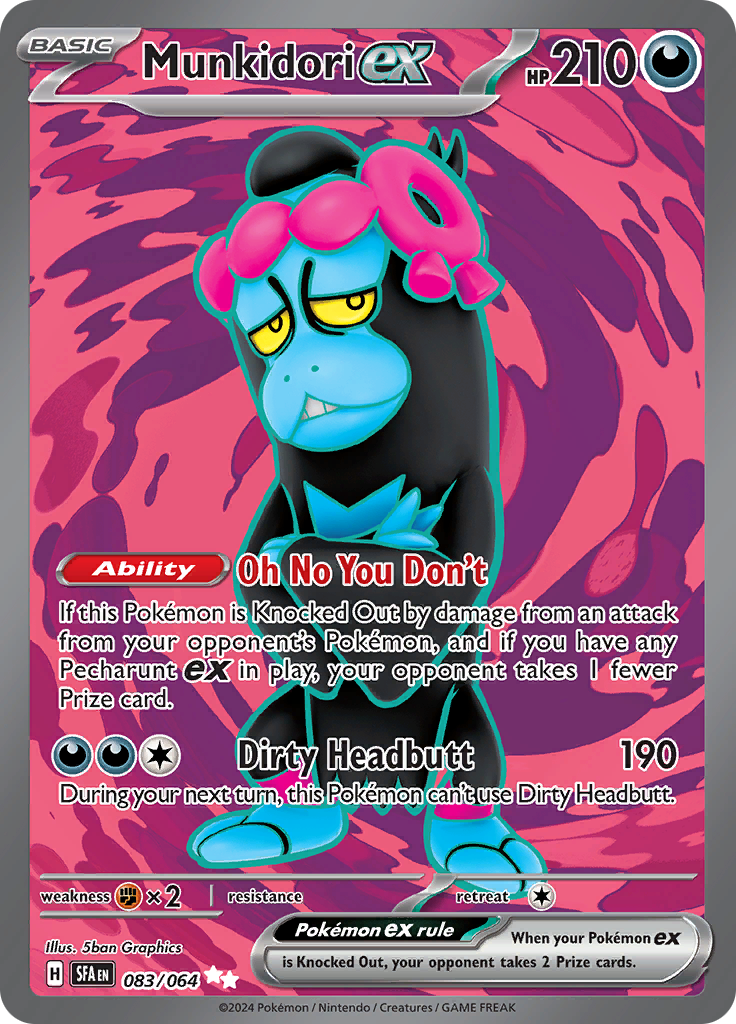 Munkidori ex 083/064 from Shrouded Fable (SFA) - Ultra Rare English Pokémon TCG single card