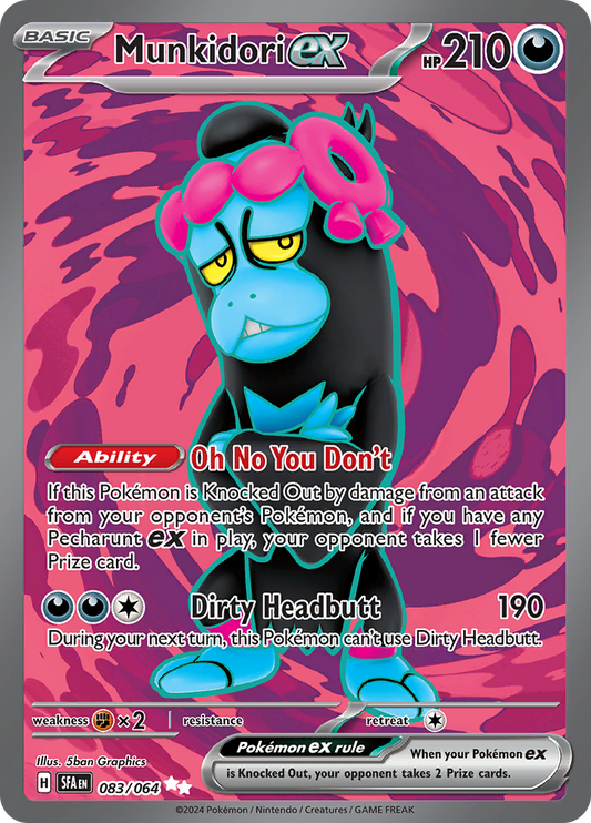 Munkidori ex 083/064 from Shrouded Fable (SFA) - Ultra Rare English Pokémon TCG single card