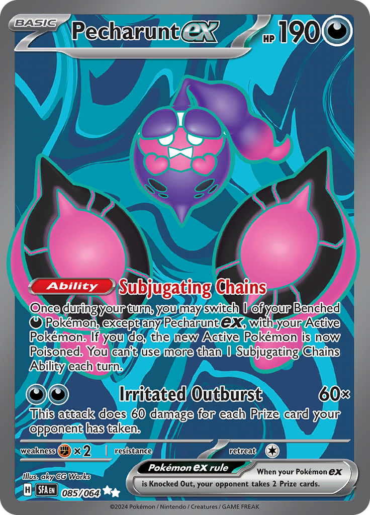 Pecharunt ex 085/064 from Shrouded Fable (SFA) - Ultra Rare English Pokémon TCG single card