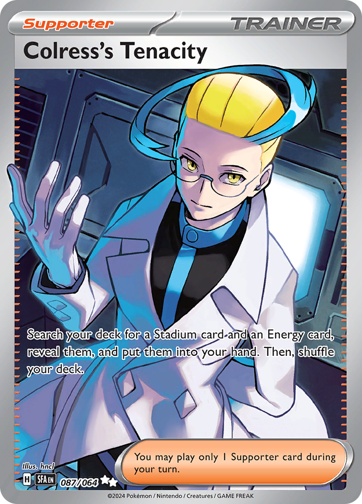 Colress's Tenacity 087/064 from Shrouded Fable (SFA) - Ultra Rare English Pokémon TCG single card