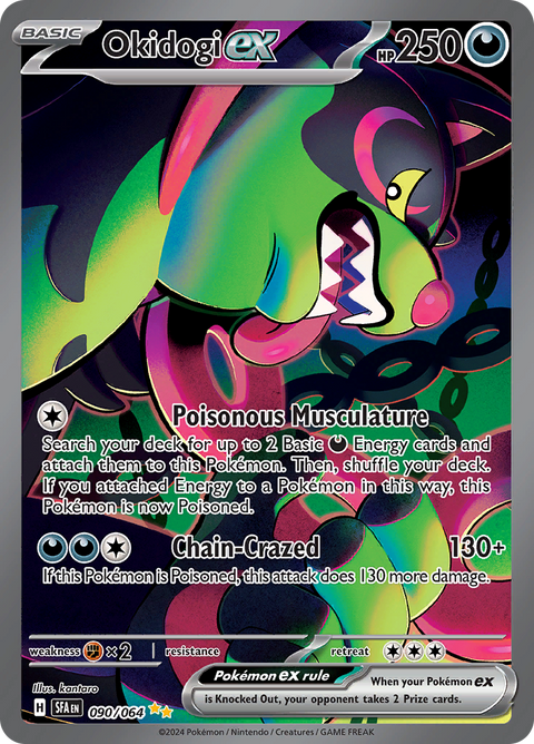 Okidogi ex 090/064 from Shrouded Fable (SFA) - Special Illustration Rare English Pokémon TCG single card
