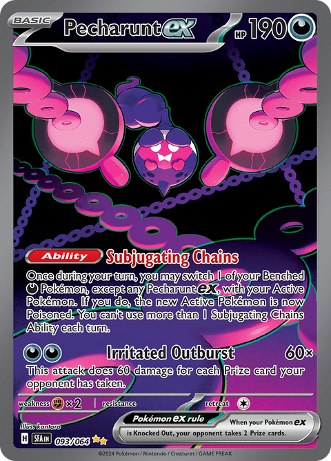 Pecharunt ex 093/064 from Shrouded Fable (SFA) - Special Illustration Rare English Pokémon TCG single card